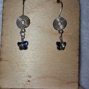 Elegant Silver Butterfly Earrings